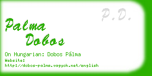 palma dobos business card